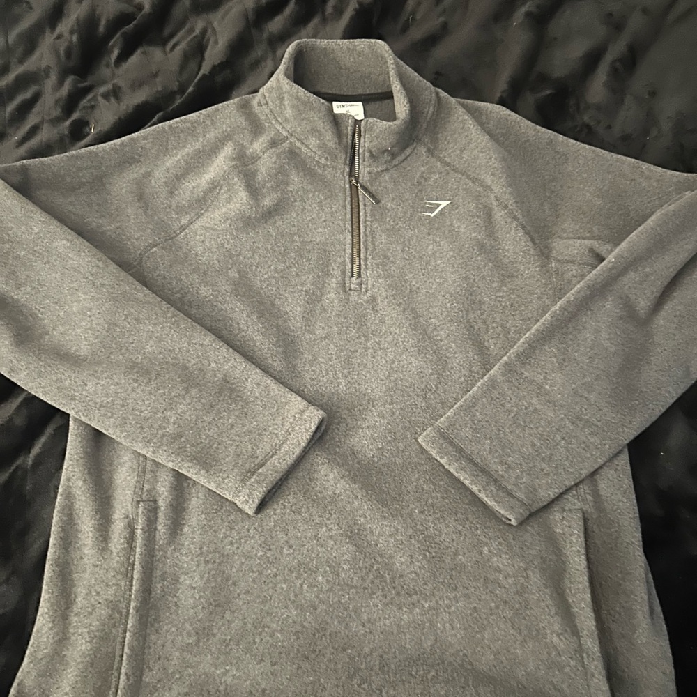 Gymshark Men's Zip-Up Sweater in Gray